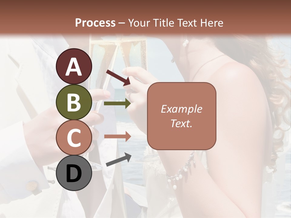 A Man And Woman Kissing While Holding Champagne Glasses PowerPoint Template