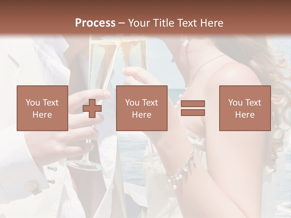 A Man And Woman Kissing While Holding Champagne Glasses PowerPoint Template