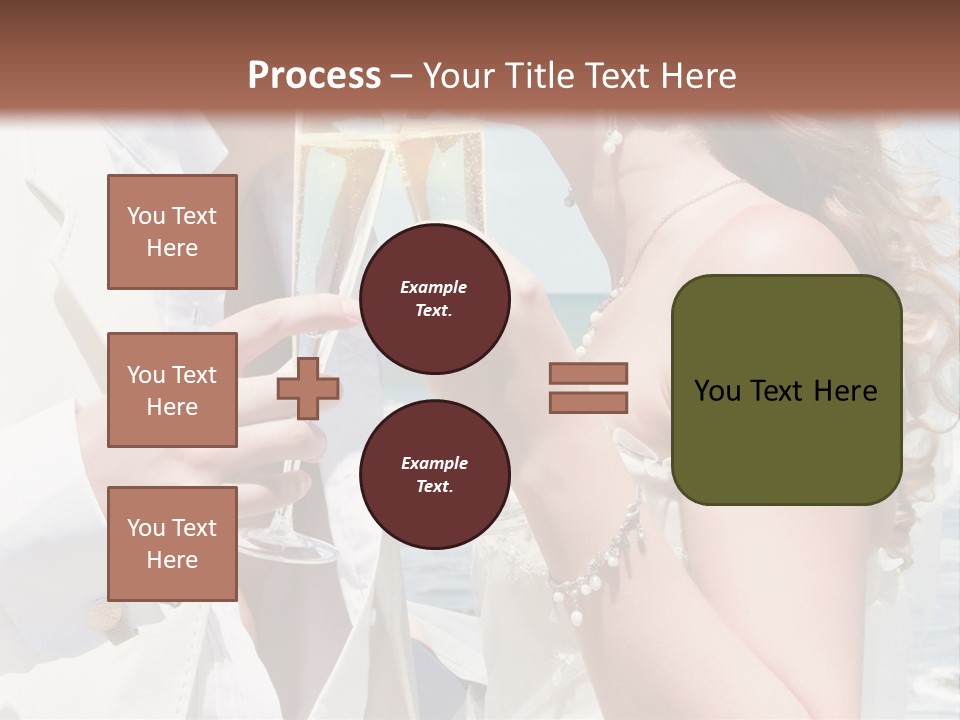 A Man And Woman Kissing While Holding Champagne Glasses PowerPoint Template
