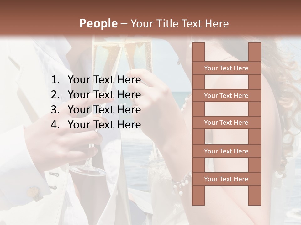 A Man And Woman Kissing While Holding Champagne Glasses PowerPoint Template