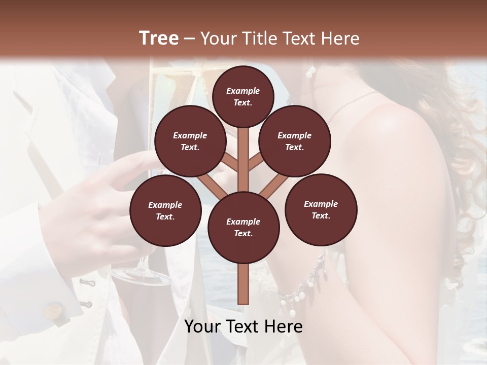 A Man And Woman Kissing While Holding Champagne Glasses PowerPoint Template