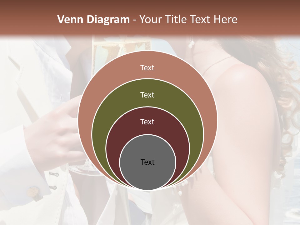 A Man And Woman Kissing While Holding Champagne Glasses PowerPoint Template