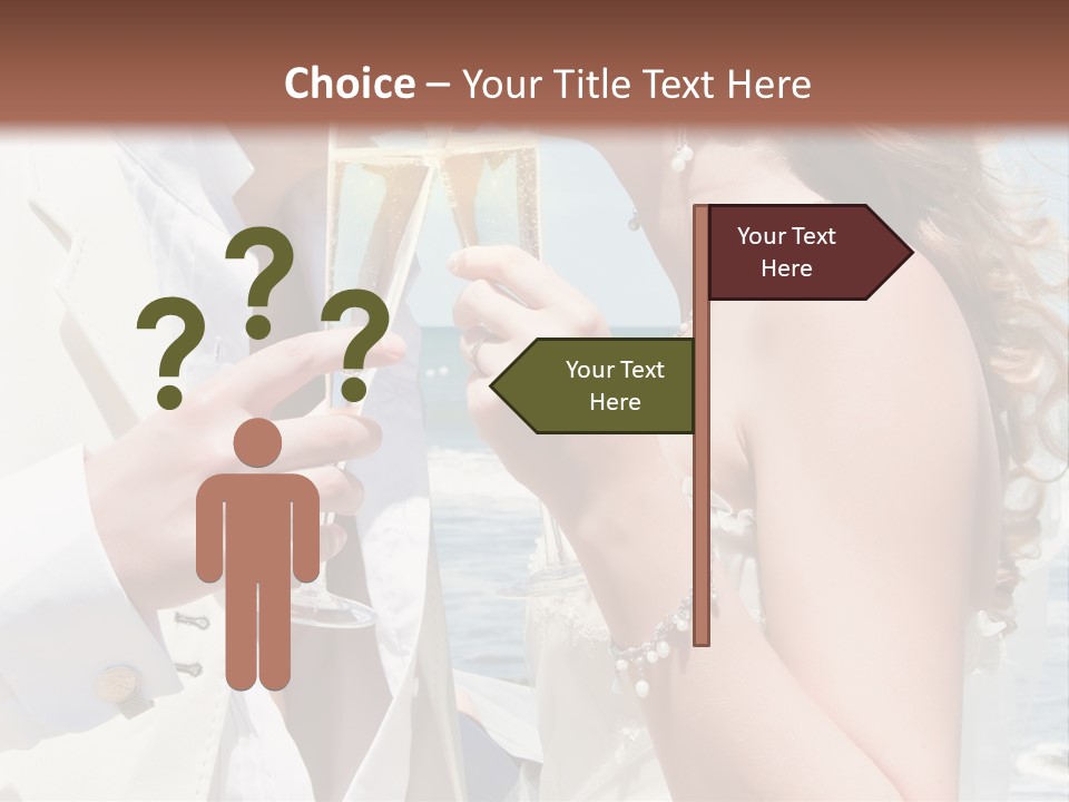 A Man And Woman Kissing While Holding Champagne Glasses PowerPoint Template