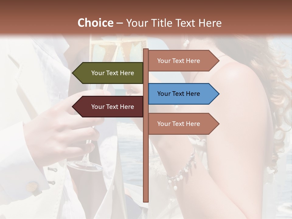 A Man And Woman Kissing While Holding Champagne Glasses PowerPoint Template