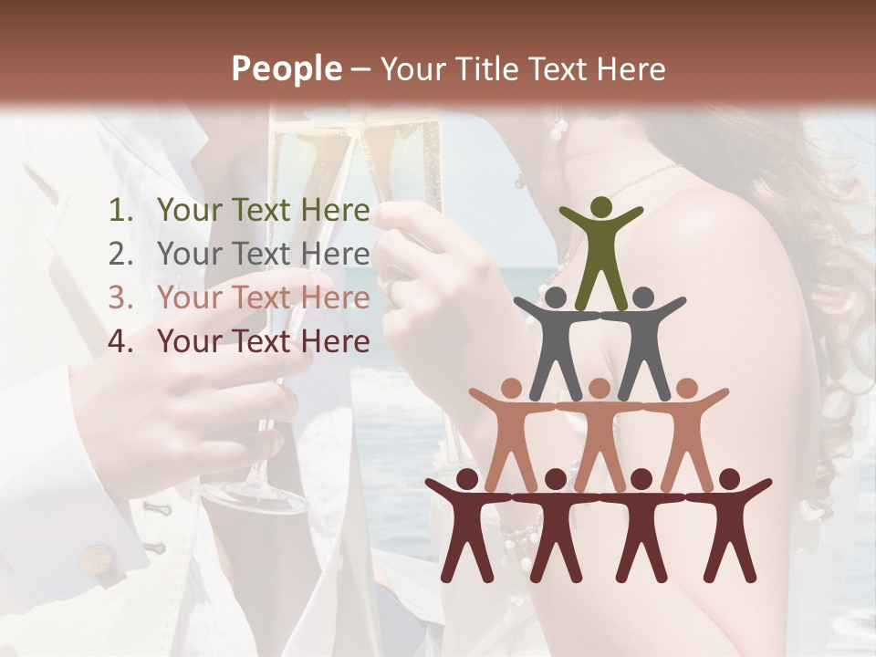 A Man And Woman Kissing While Holding Champagne Glasses PowerPoint Template