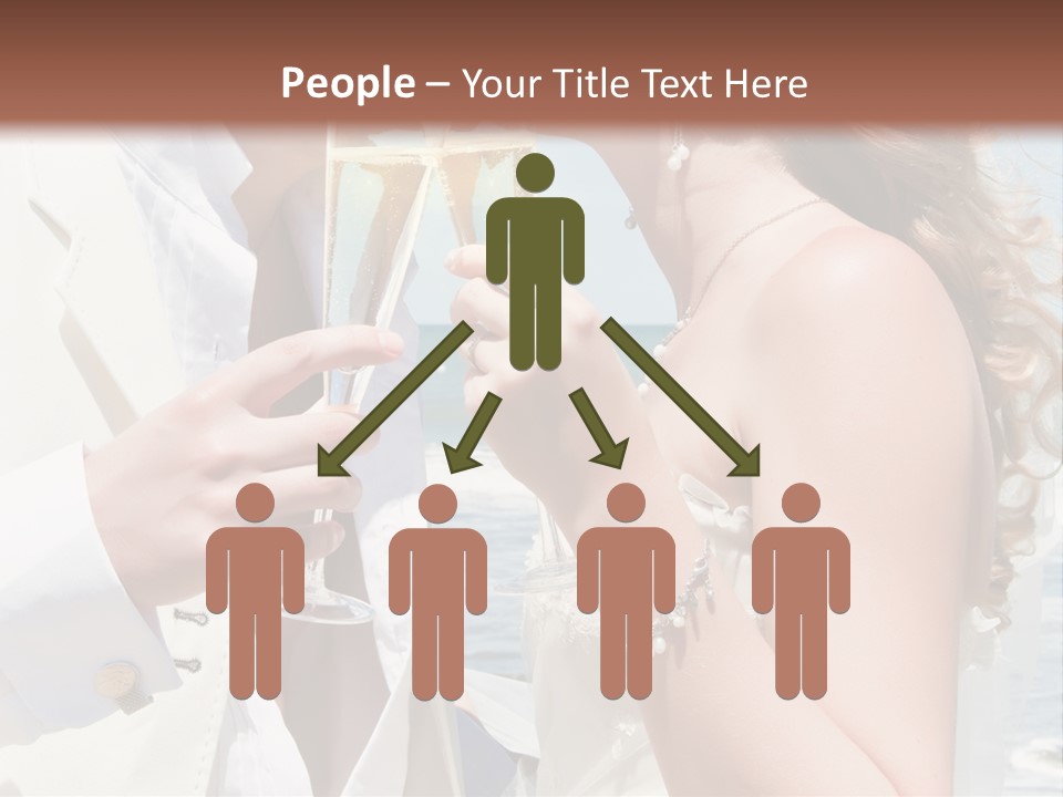 A Man And Woman Kissing While Holding Champagne Glasses PowerPoint Template