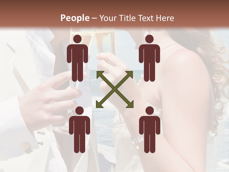 A Man And Woman Kissing While Holding Champagne Glasses PowerPoint Template