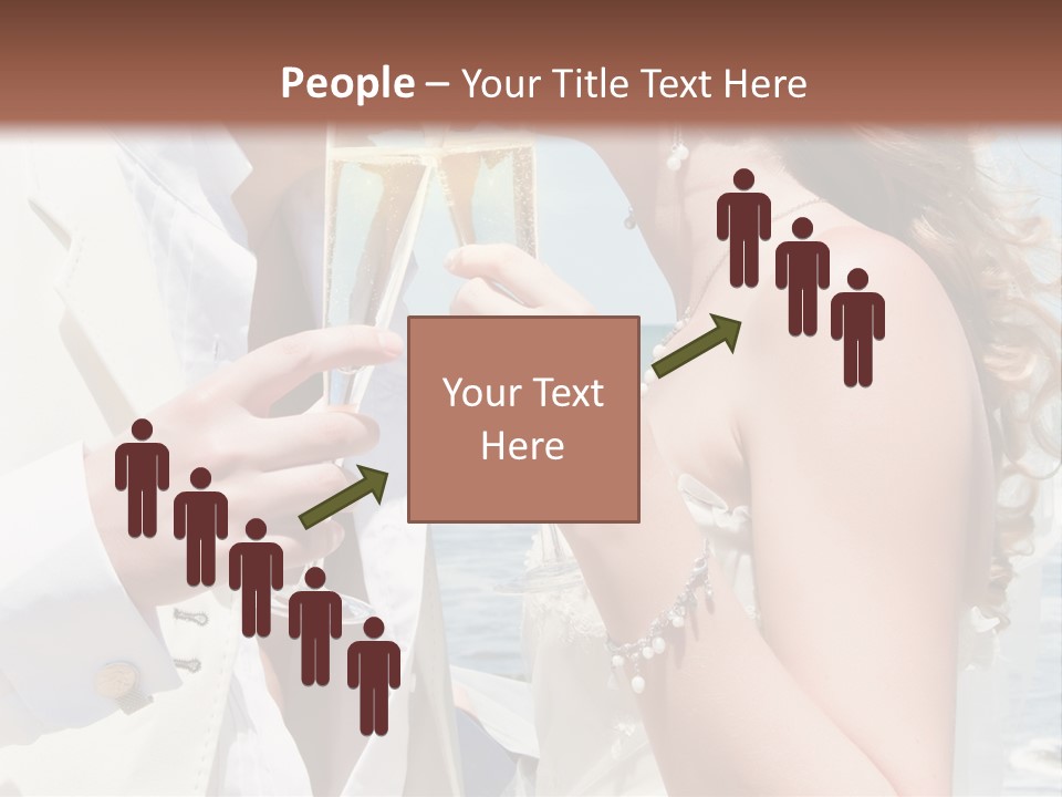 A Man And Woman Kissing While Holding Champagne Glasses PowerPoint Template