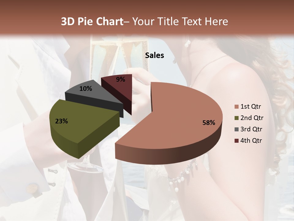 A Man And Woman Kissing While Holding Champagne Glasses PowerPoint Template