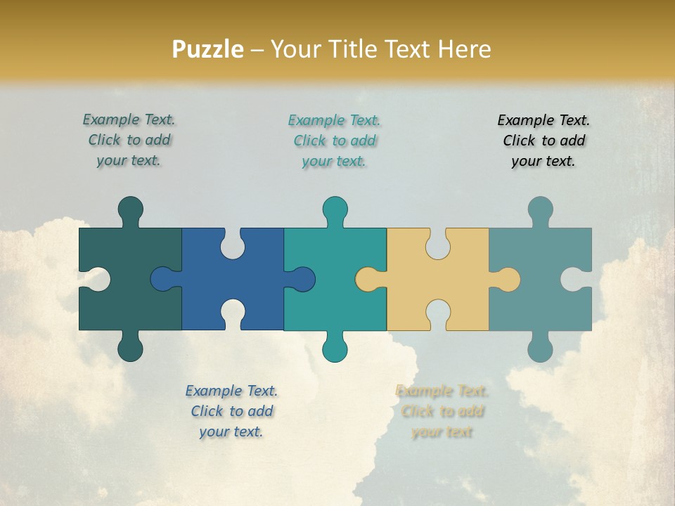 A Picture Of A Cloud In The Sky PowerPoint Template