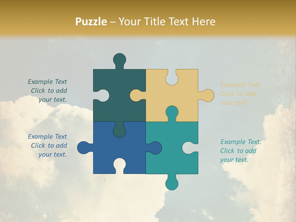 A Picture Of A Cloud In The Sky PowerPoint Template