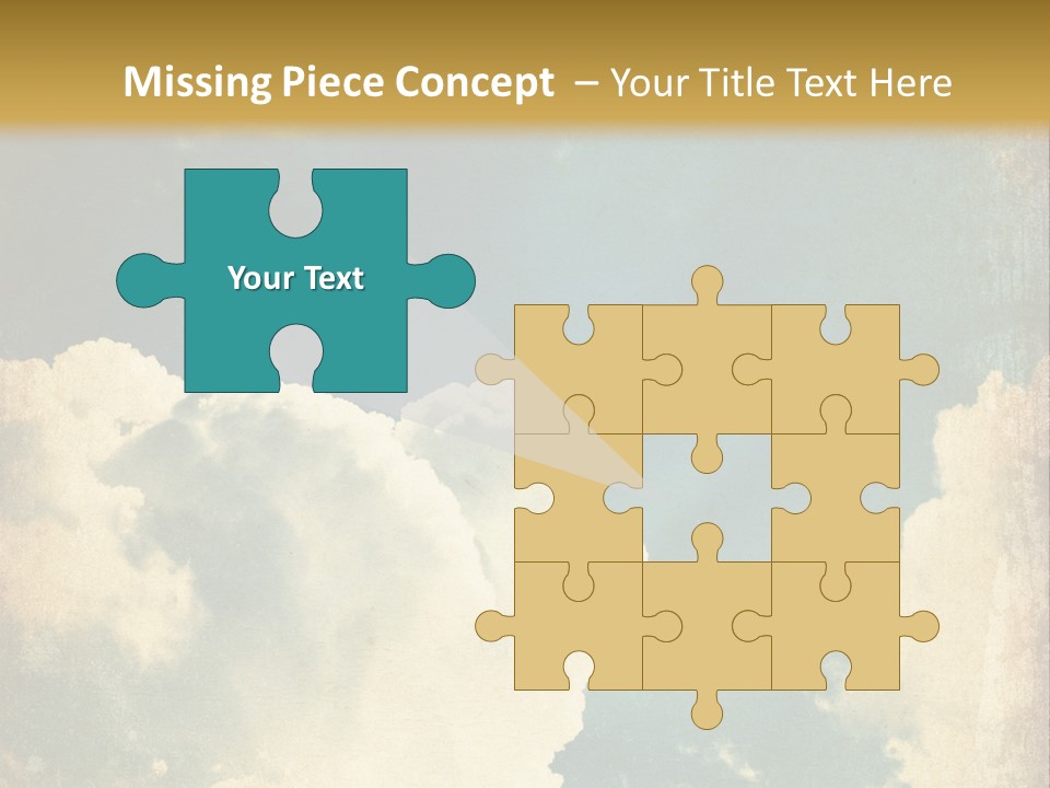 A Picture Of A Cloud In The Sky PowerPoint Template