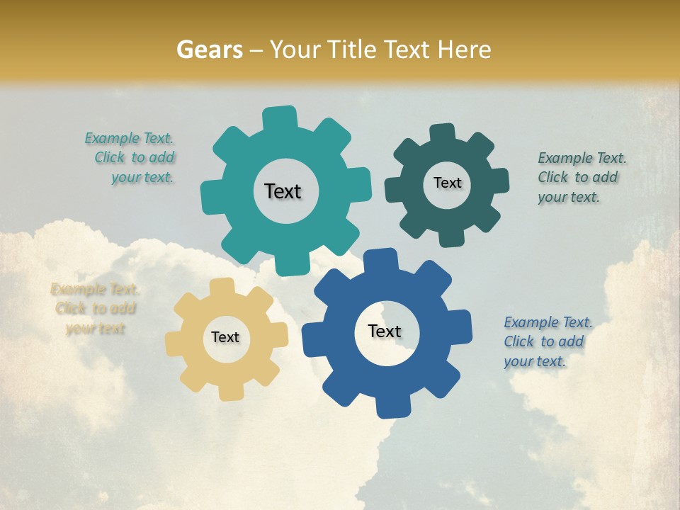 A Picture Of A Cloud In The Sky PowerPoint Template