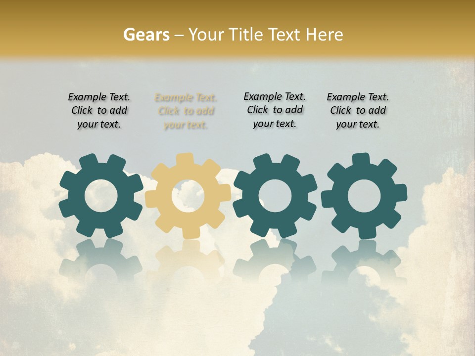 A Picture Of A Cloud In The Sky PowerPoint Template