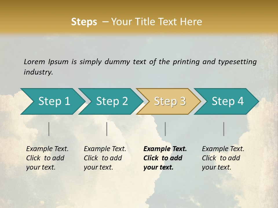 A Picture Of A Cloud In The Sky PowerPoint Template