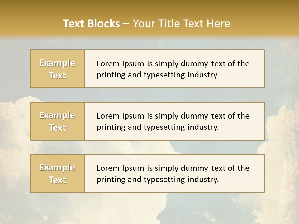 A Picture Of A Cloud In The Sky PowerPoint Template
