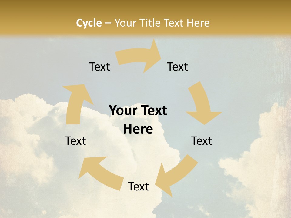 A Picture Of A Cloud In The Sky PowerPoint Template