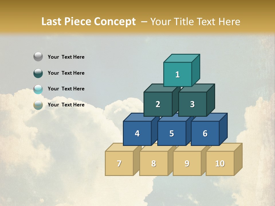 A Picture Of A Cloud In The Sky PowerPoint Template