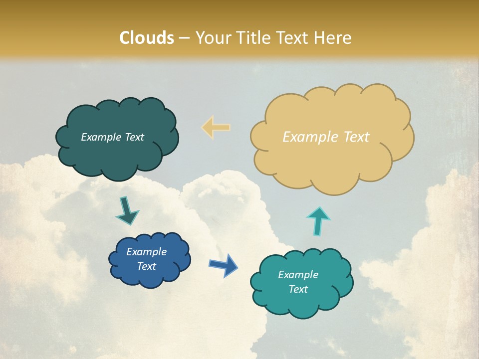 A Picture Of A Cloud In The Sky PowerPoint Template