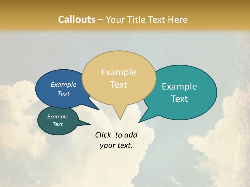 A Picture Of A Cloud In The Sky PowerPoint Template