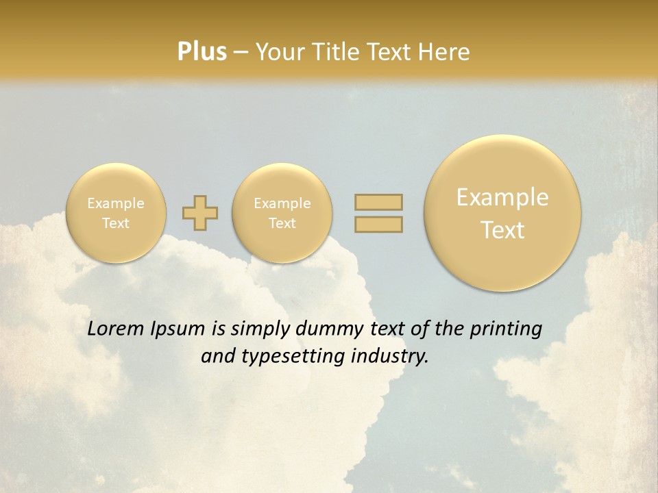 A Picture Of A Cloud In The Sky PowerPoint Template