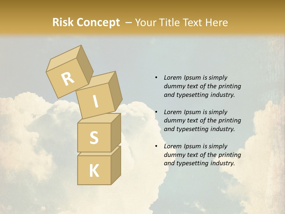 A Picture Of A Cloud In The Sky PowerPoint Template