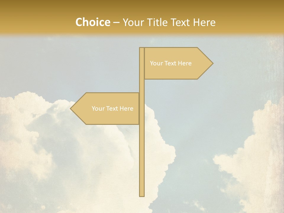A Picture Of A Cloud In The Sky PowerPoint Template