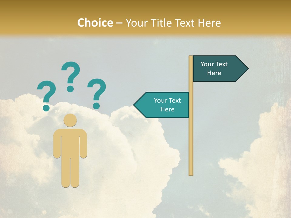 A Picture Of A Cloud In The Sky PowerPoint Template