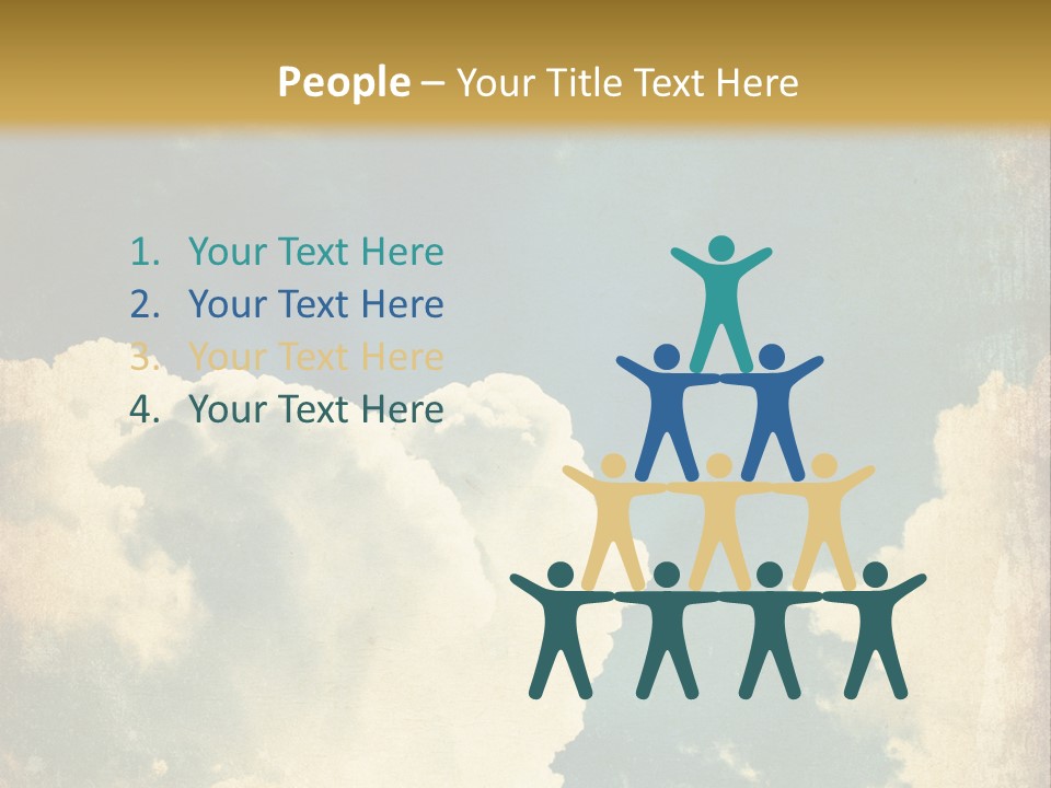 A Picture Of A Cloud In The Sky PowerPoint Template