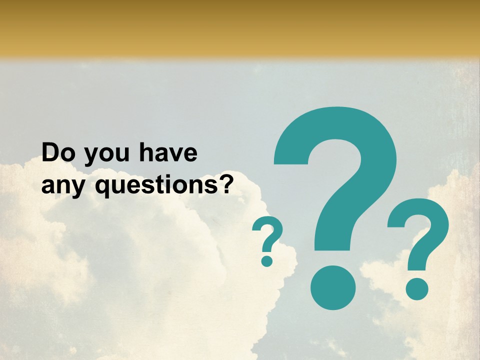 A Picture Of A Cloud In The Sky PowerPoint Template