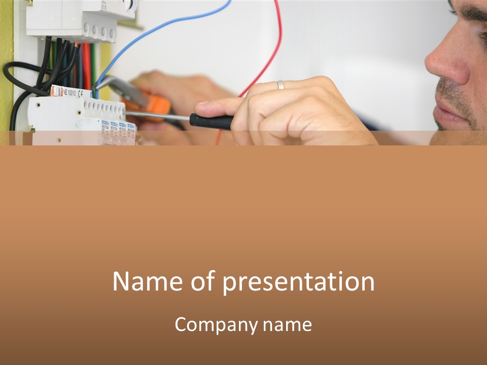Laborer Profile Electric PowerPoint Template