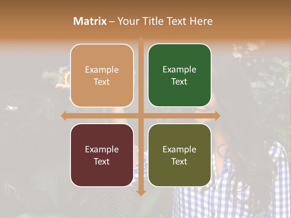 A Woman Holding A Butterfly In Her Hand PowerPoint Template