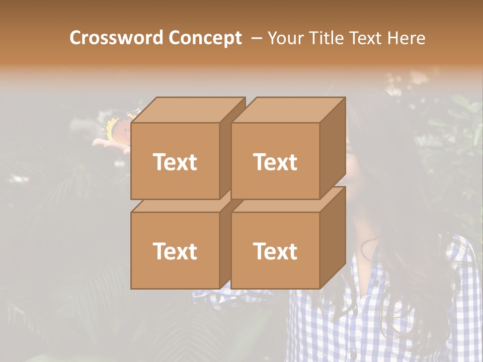 A Woman Holding A Butterfly In Her Hand PowerPoint Template