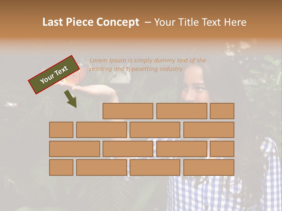 A Woman Holding A Butterfly In Her Hand PowerPoint Template