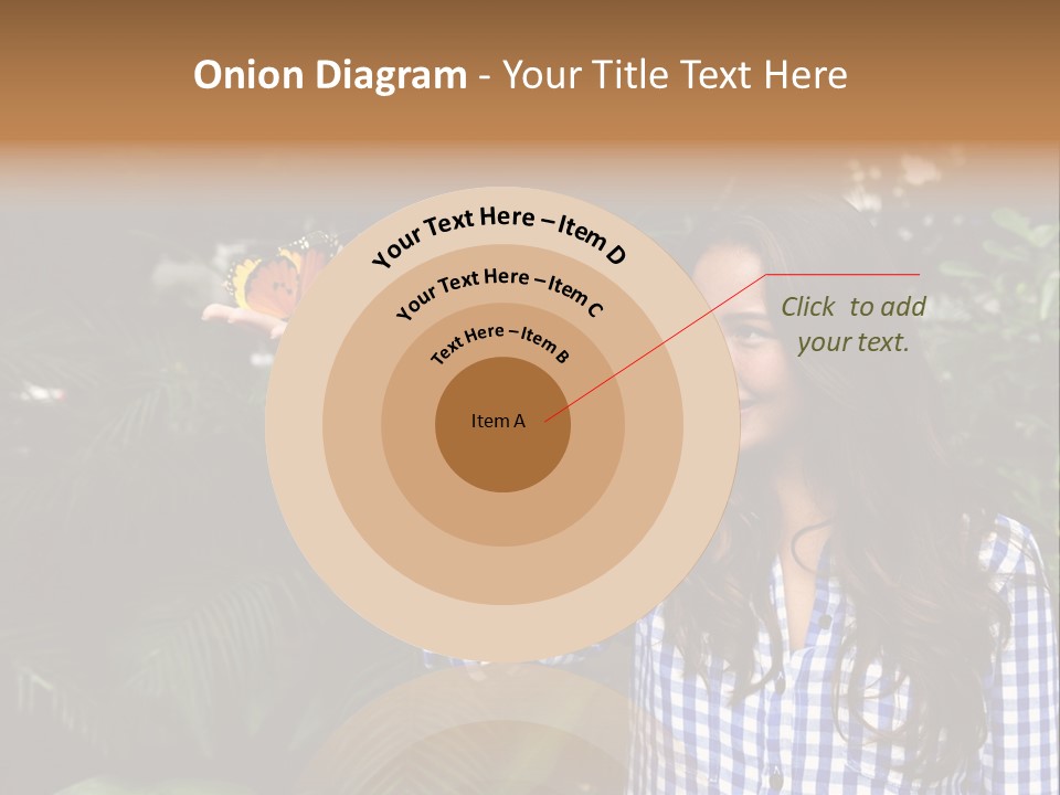 A Woman Holding A Butterfly In Her Hand PowerPoint Template