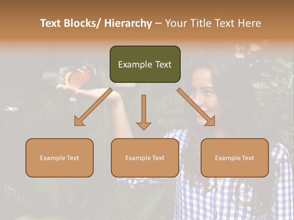 A Woman Holding A Butterfly In Her Hand PowerPoint Template