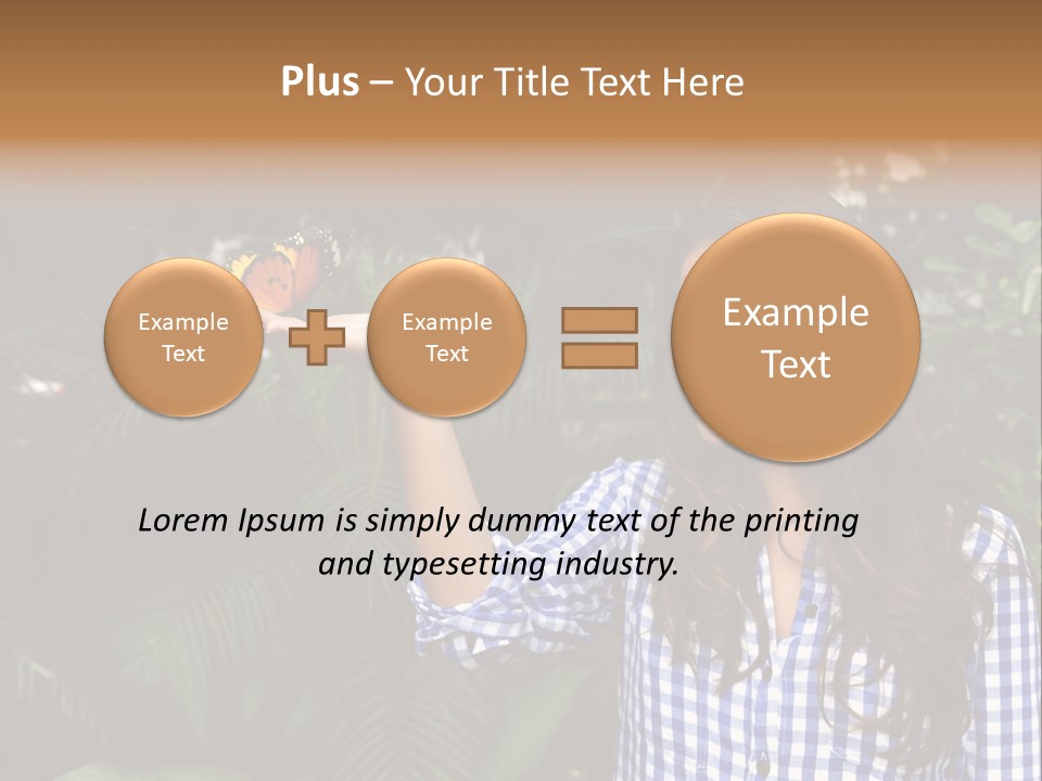 A Woman Holding A Butterfly In Her Hand PowerPoint Template