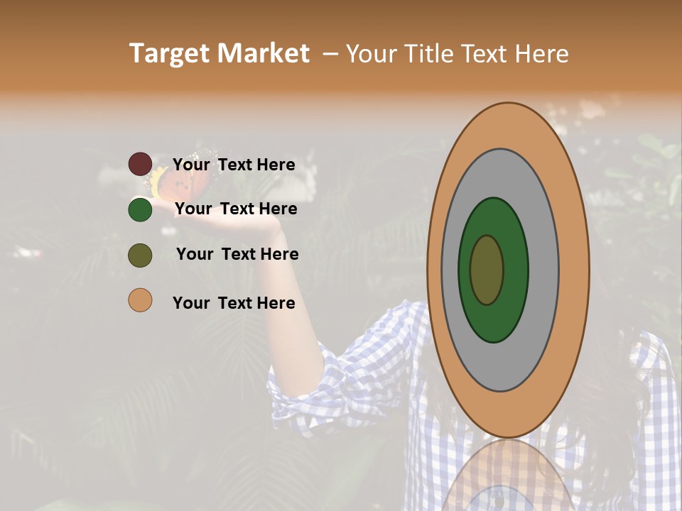A Woman Holding A Butterfly In Her Hand PowerPoint Template