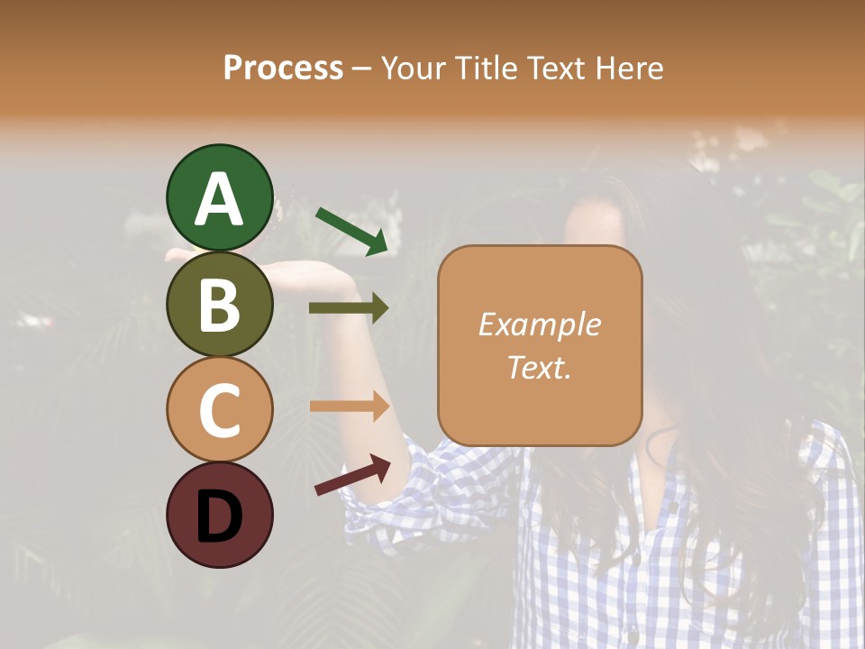 A Woman Holding A Butterfly In Her Hand PowerPoint Template