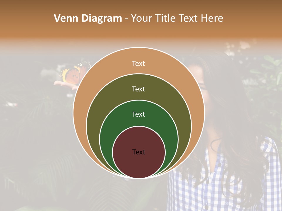 A Woman Holding A Butterfly In Her Hand PowerPoint Template