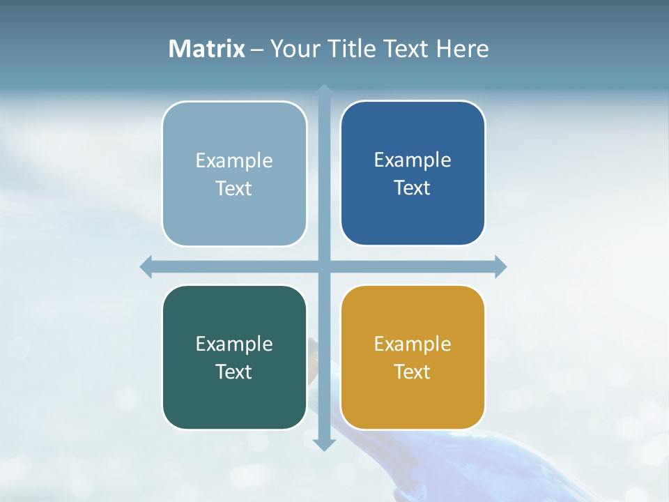 A Blue Bottle With A Cork In The Water PowerPoint Template