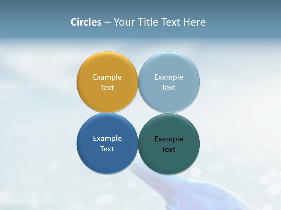 A Blue Bottle With A Cork In The Water PowerPoint Template