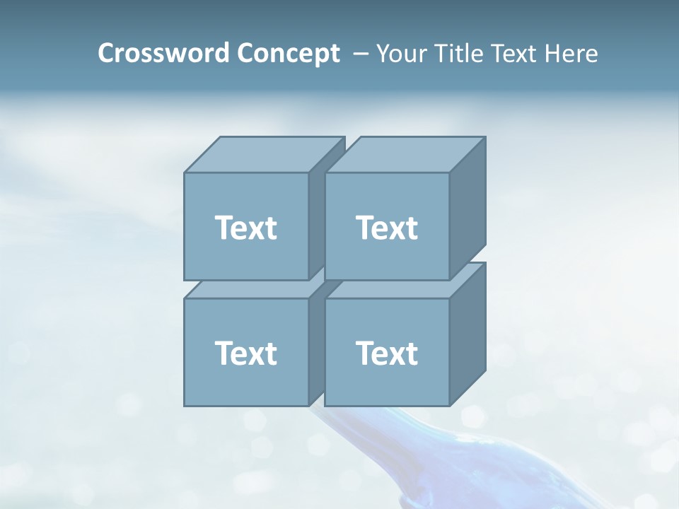 A Blue Bottle With A Cork In The Water PowerPoint Template