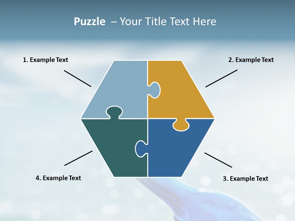 A Blue Bottle With A Cork In The Water PowerPoint Template