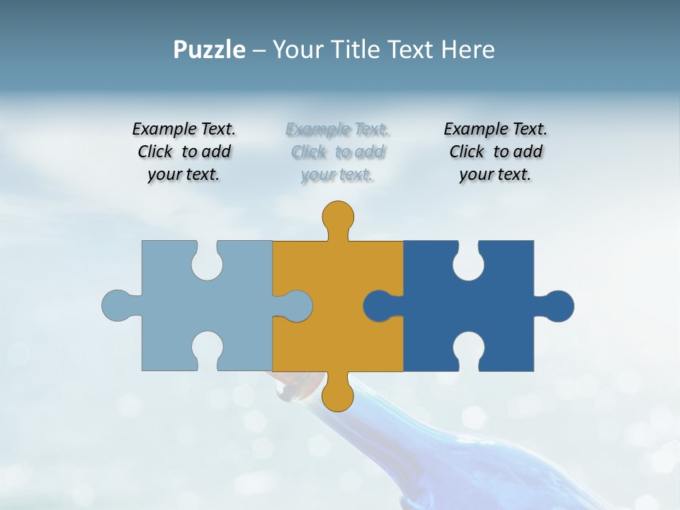 A Blue Bottle With A Cork In The Water PowerPoint Template