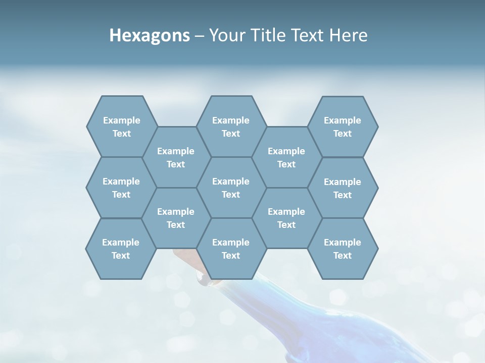 A Blue Bottle With A Cork In The Water PowerPoint Template