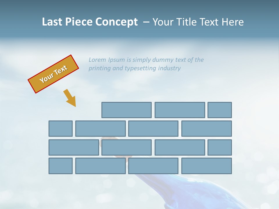 A Blue Bottle With A Cork In The Water PowerPoint Template