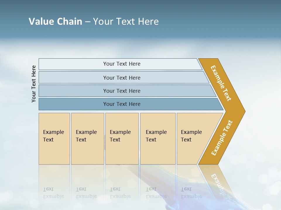 A Blue Bottle With A Cork In The Water PowerPoint Template