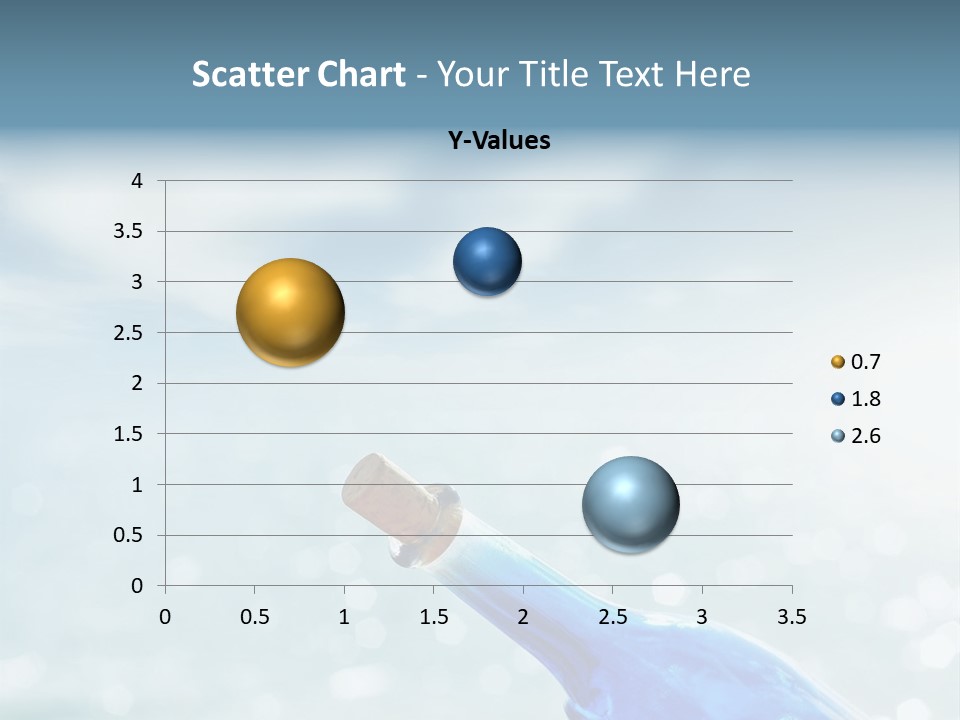 A Blue Bottle With A Cork In The Water PowerPoint Template