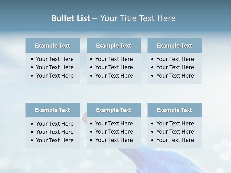 A Blue Bottle With A Cork In The Water PowerPoint Template